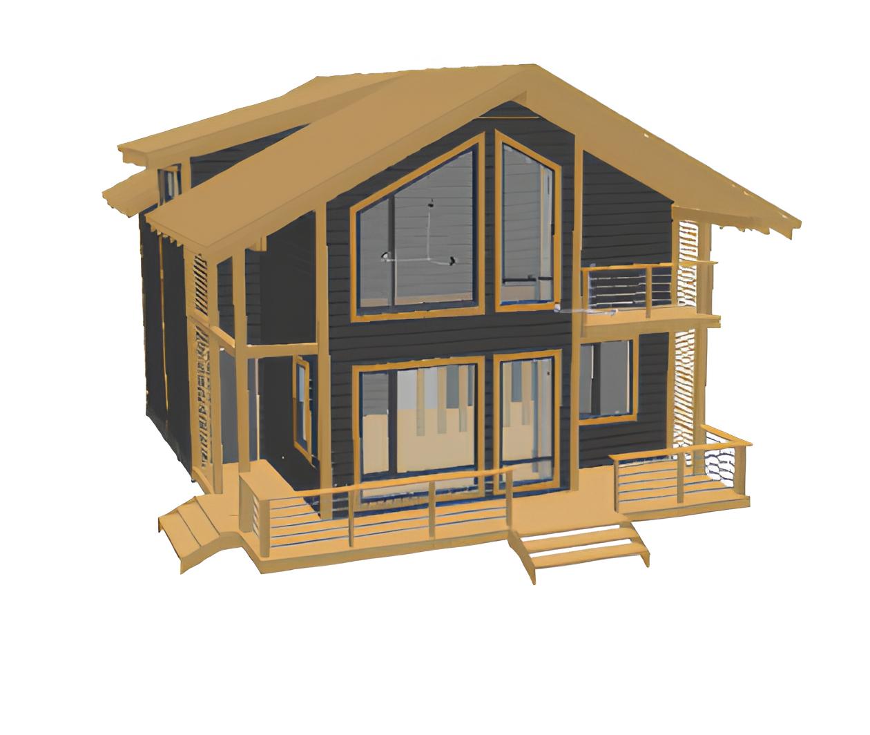 Архитектурный проект в ArchiCAD — работа Даши, 16 лет